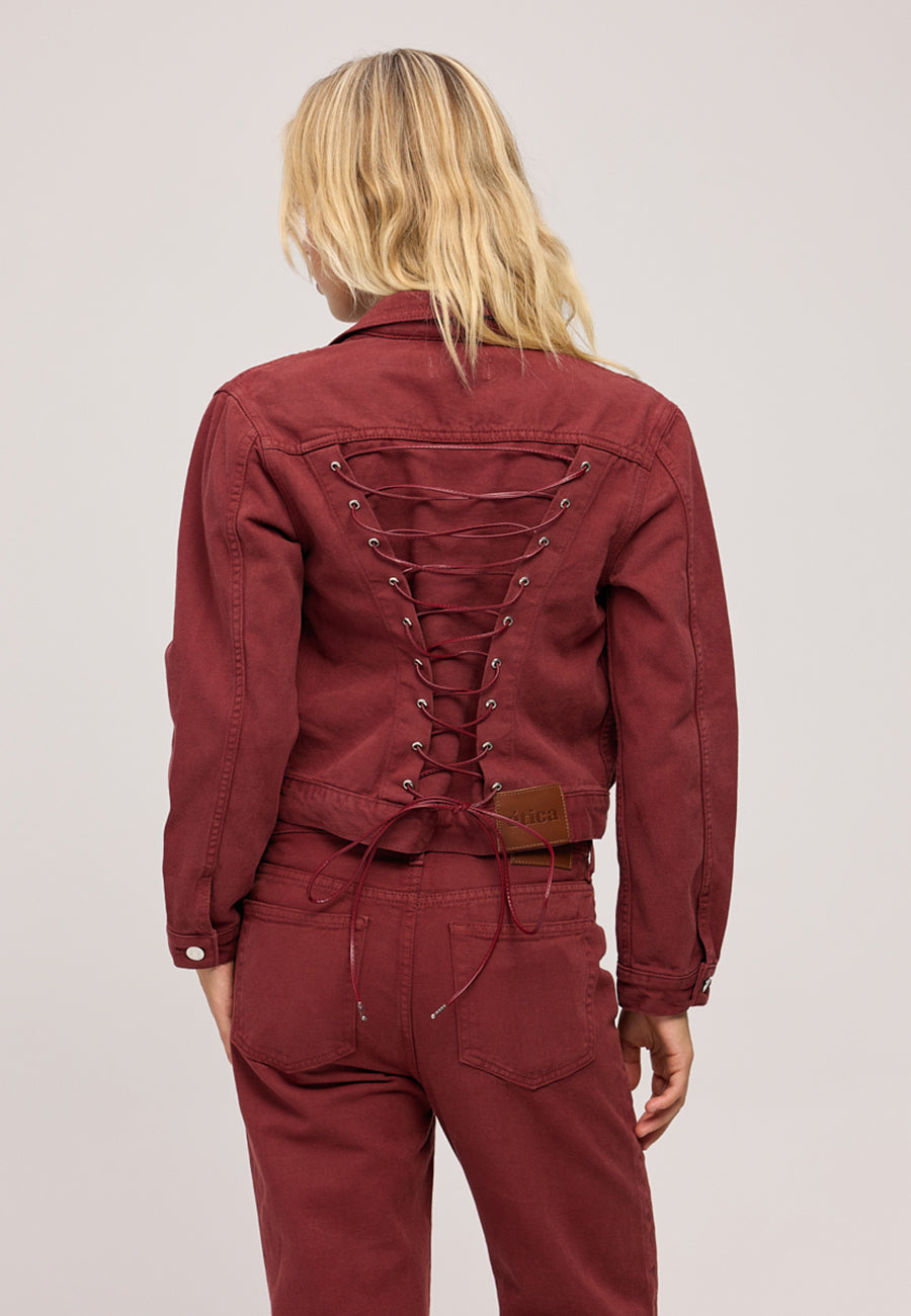 Vice Laced Jacket - Ruby