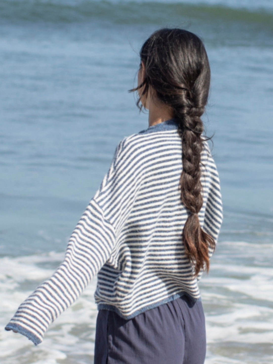 Maisie Sweater in Denim Stripe