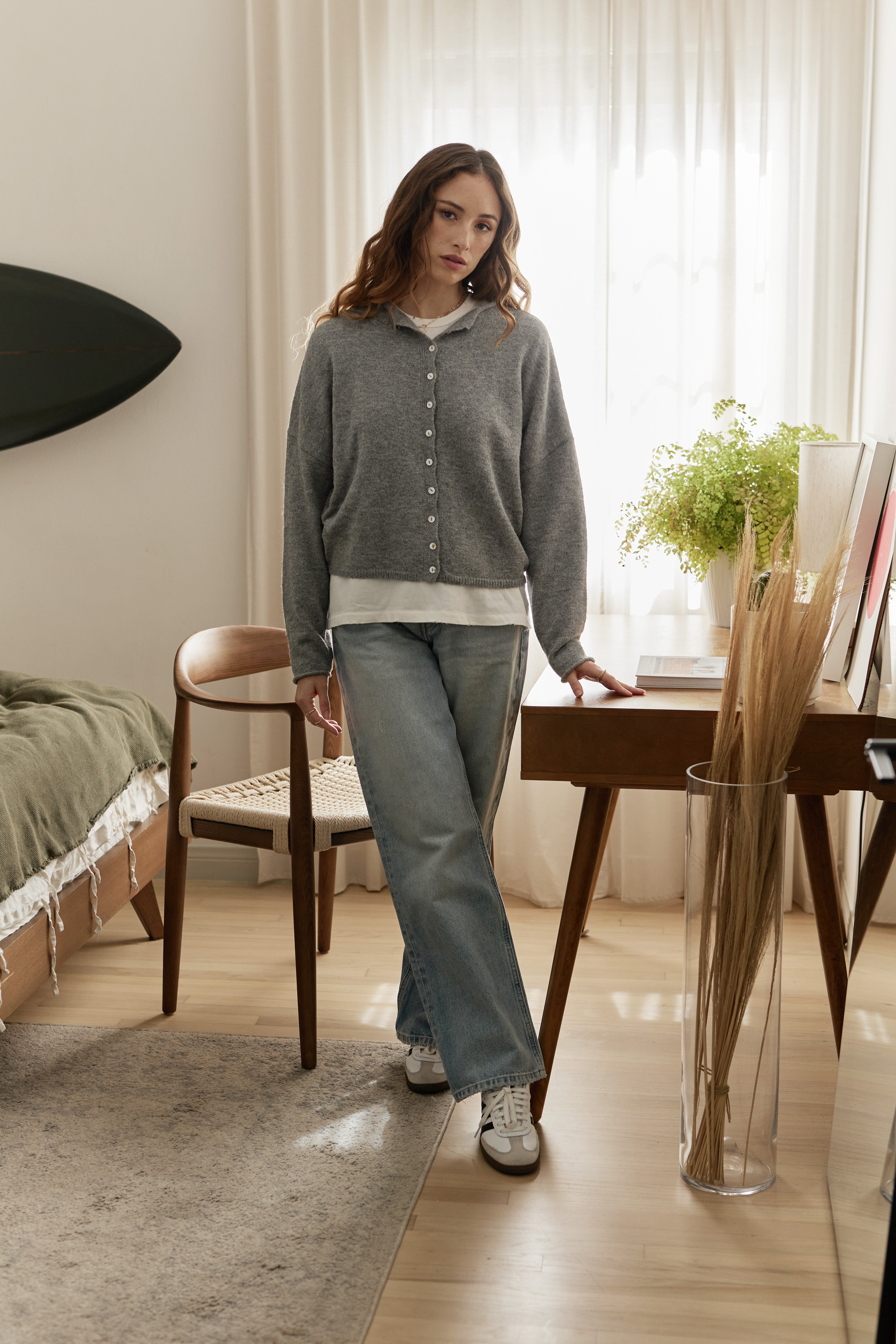 Maisie Sweater in Heather Grey