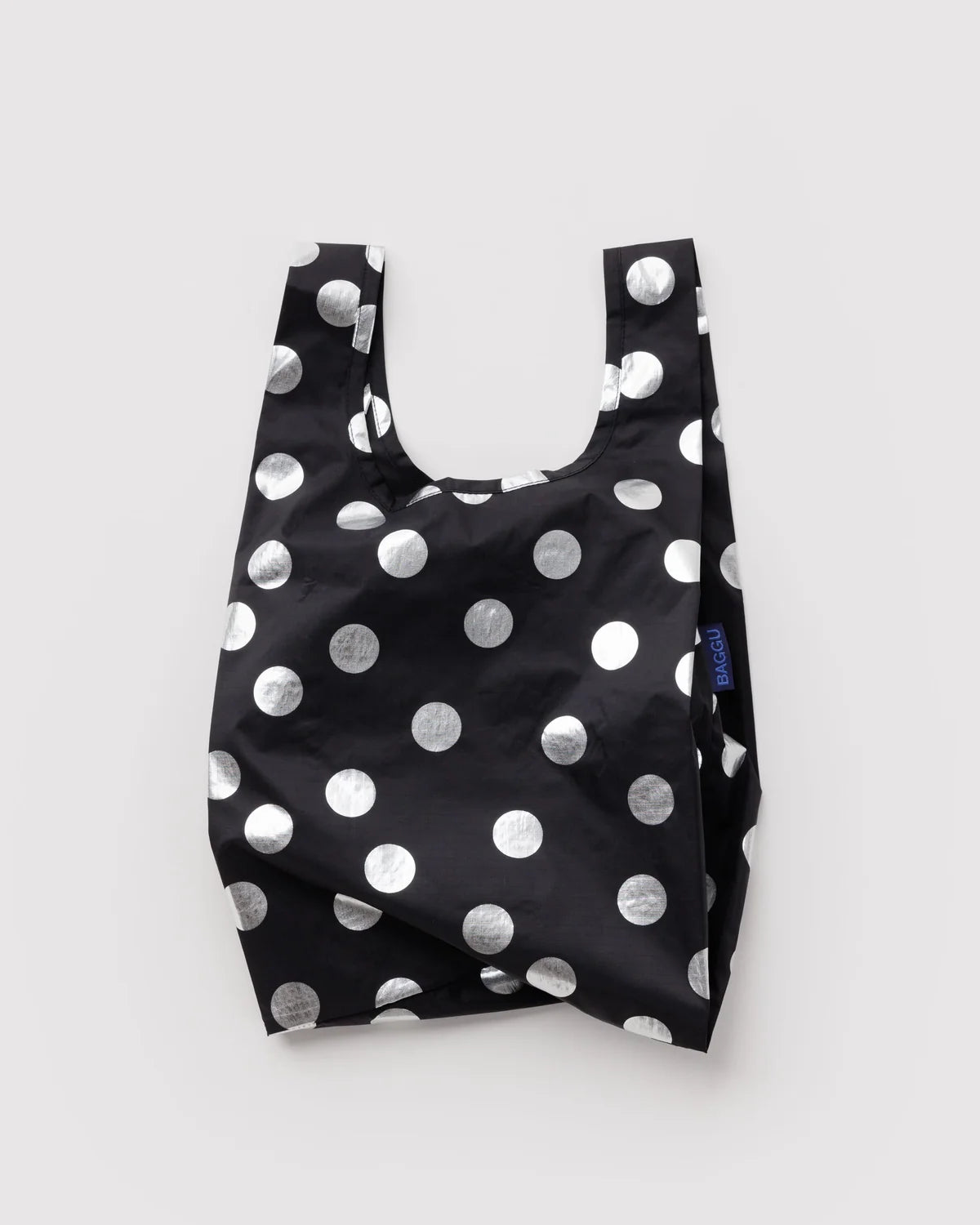 Baby Baggu in Silver Metallic Polka Dot