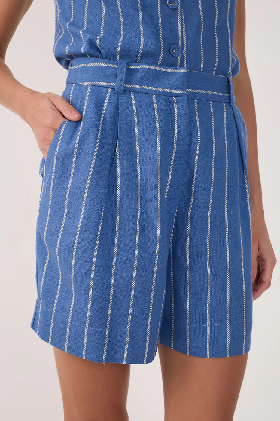 Iris Stripe Walking Shorts