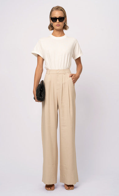 Fabi Wide Leg Pant in Oat