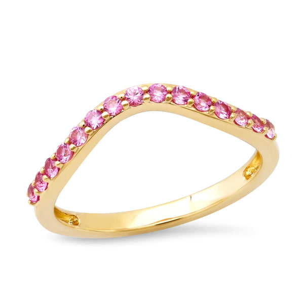 Pink Sapphire Contour Ring