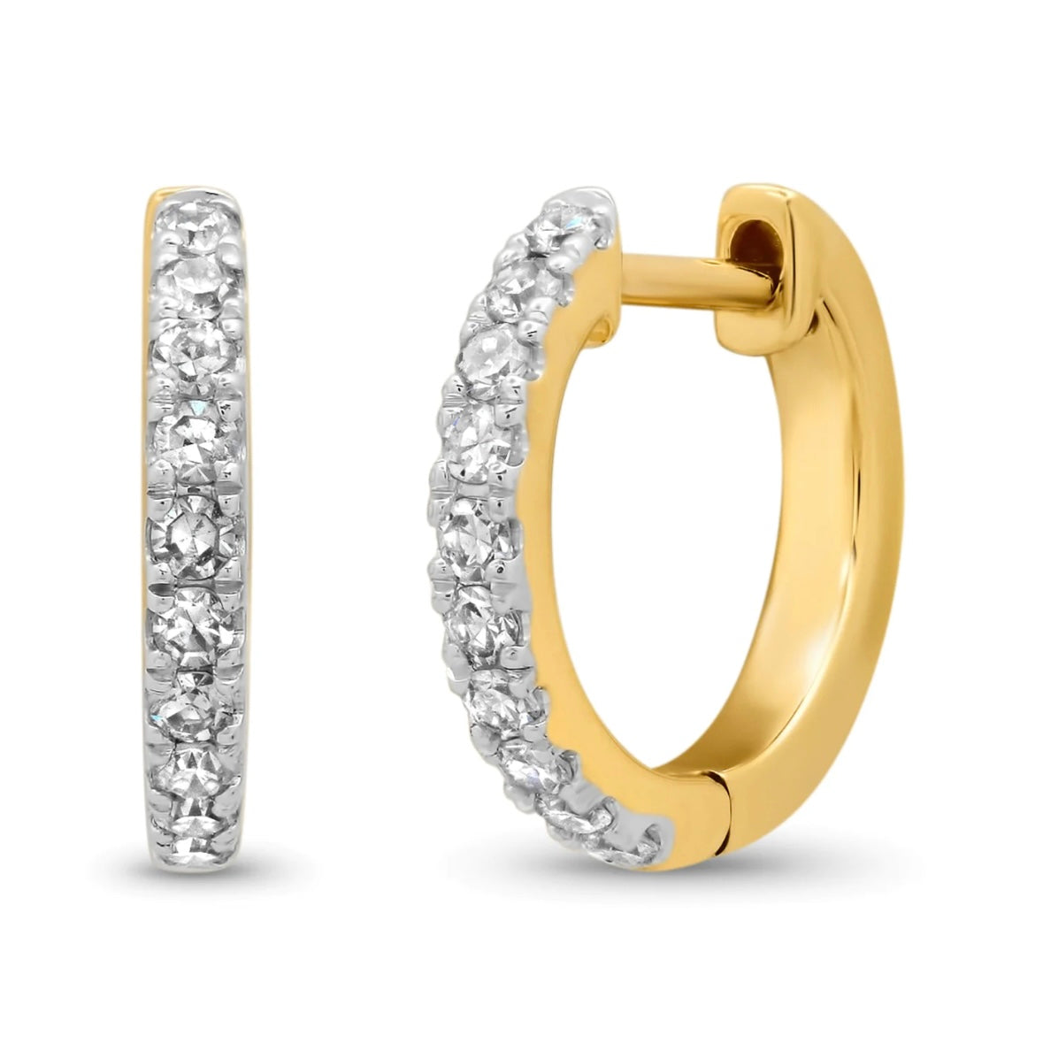 Standard Diamond Huggie Earrings