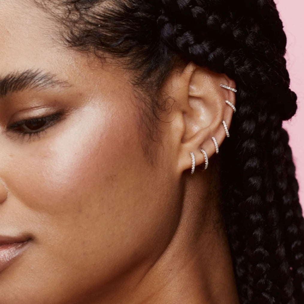 Standard Diamond Huggie Earrings