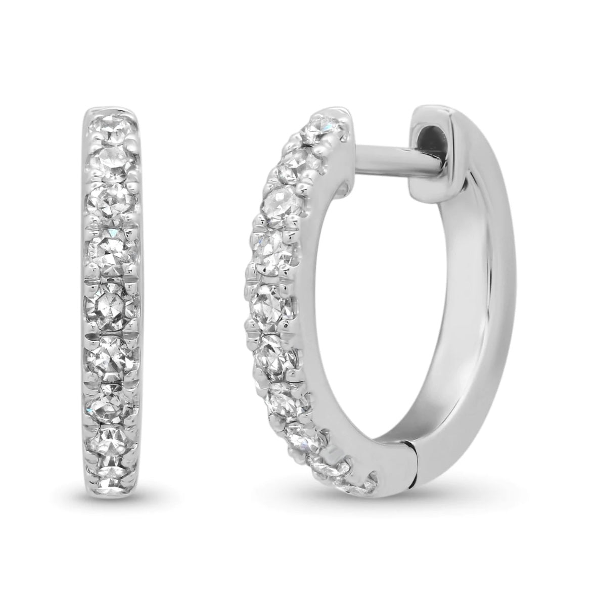 Standard Diamond Huggie Earrings