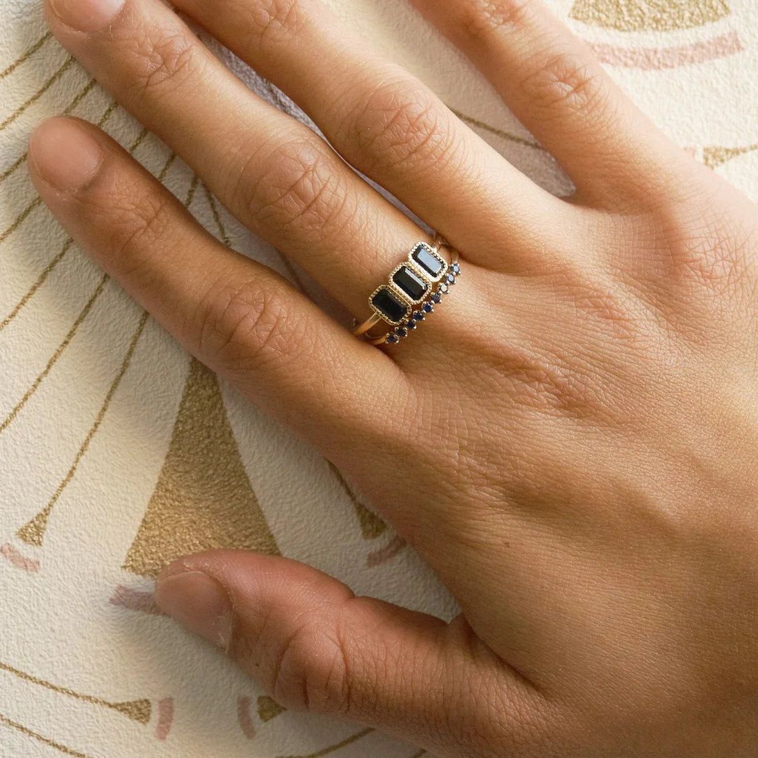 Blue Sapphire Campana Ring