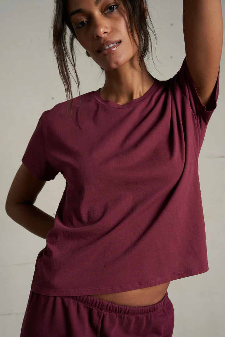 Harley Tee in Dark Burgundy