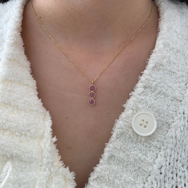 Pink Sapphire Mazurka Necklace
