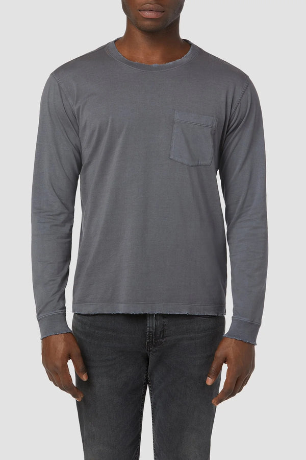 Hudson Long Sleeve Tee in Dark Shadow