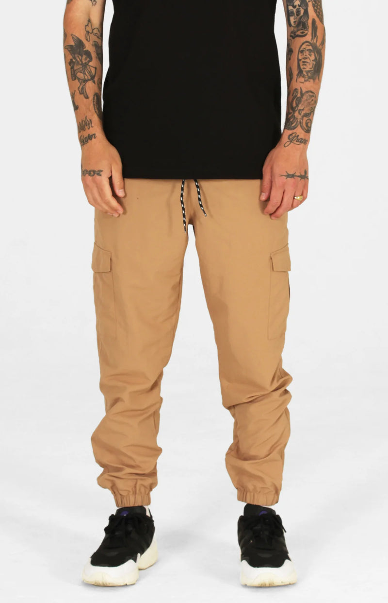 Drawstring Slant Pockets Windbreaker Pants