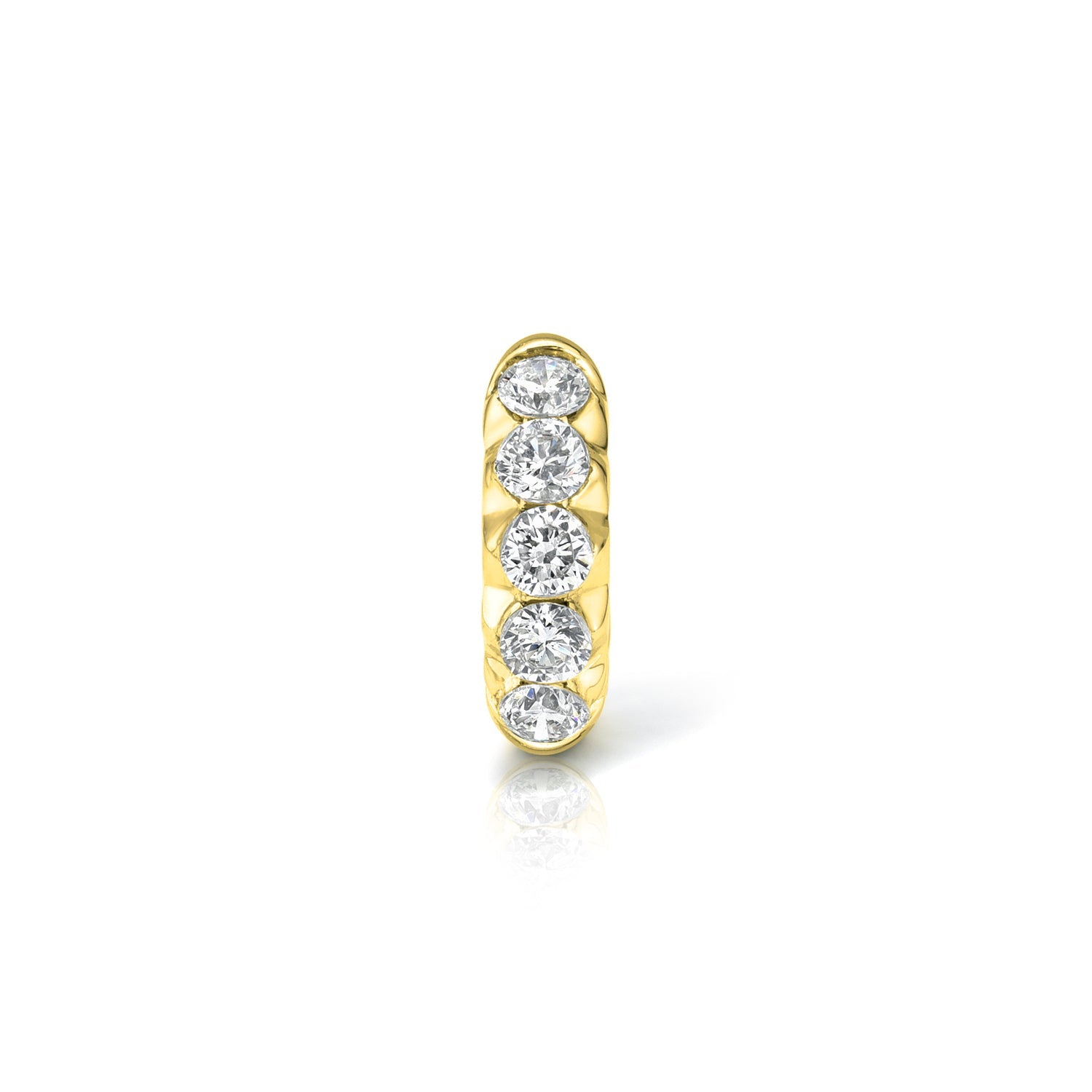 FLOATING ROUND DIAMOND HOOP