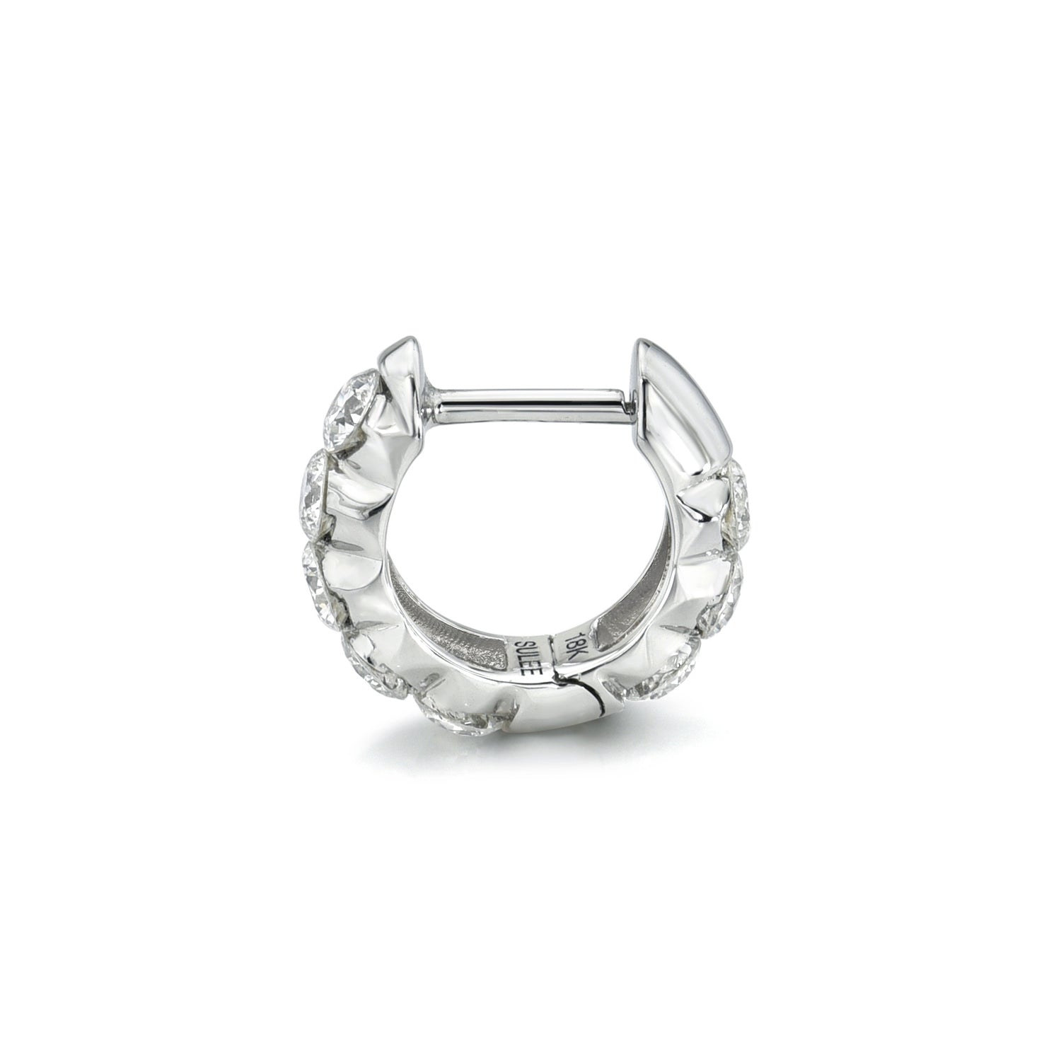 FLOATING ROUND DIAMOND HOOP