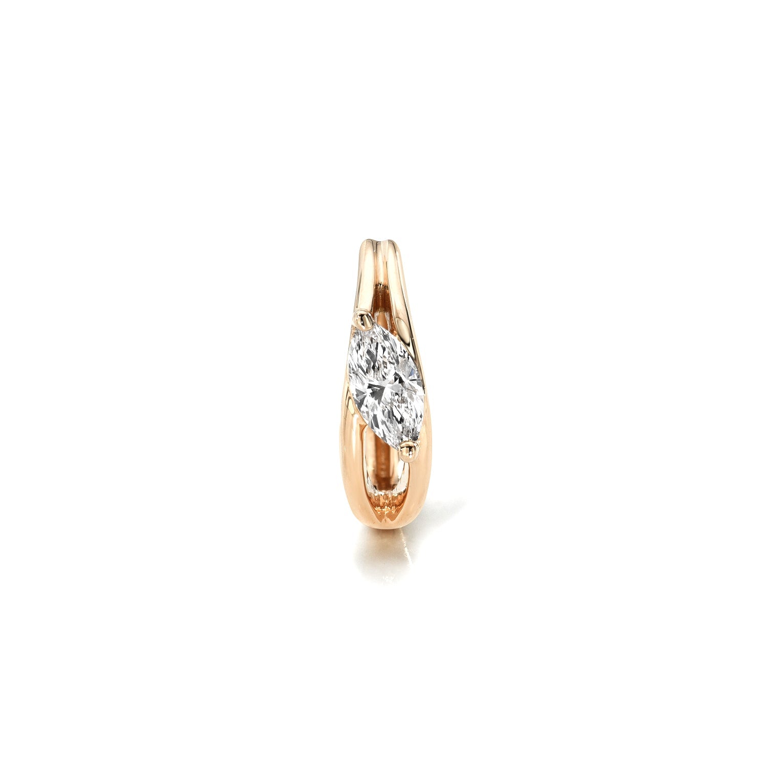 DIAGONAL MARQUISE DIAMOND HOOP