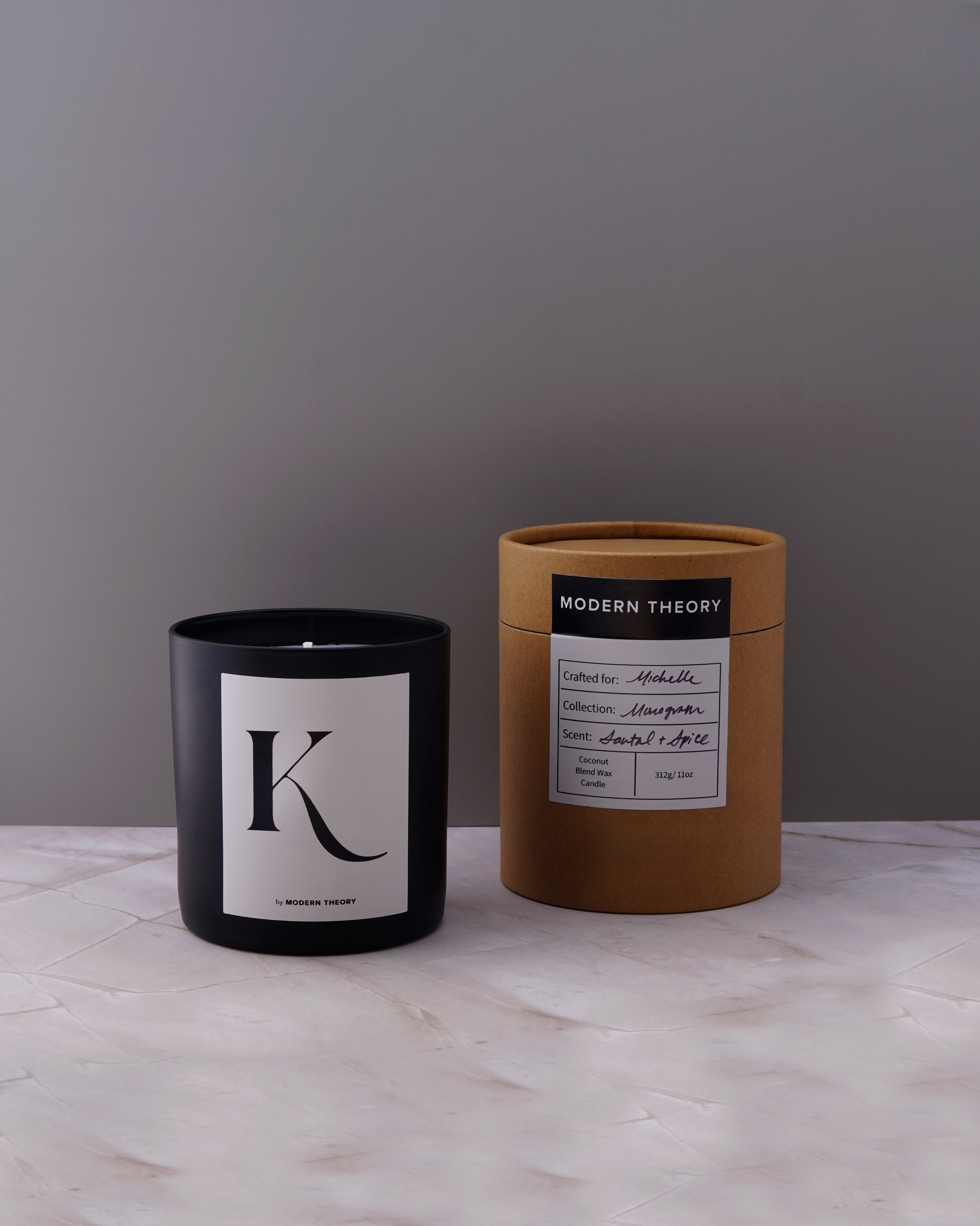 K - MONOGRAM Candle