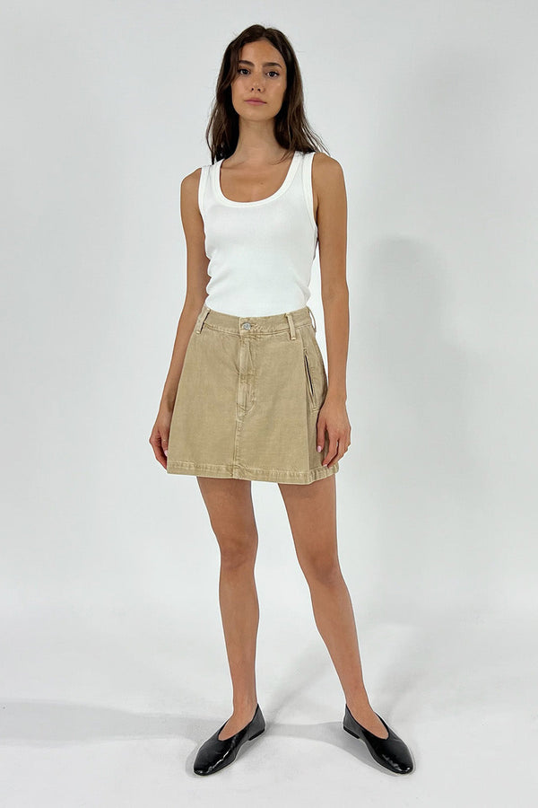 Maxine Pleated Miniskirt - Sweet Coconut