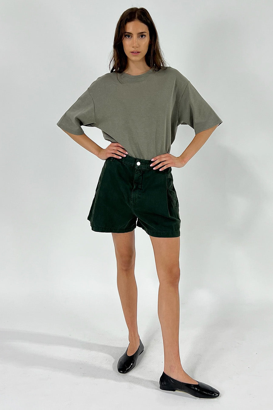 Max Pleated Short - Seaweed