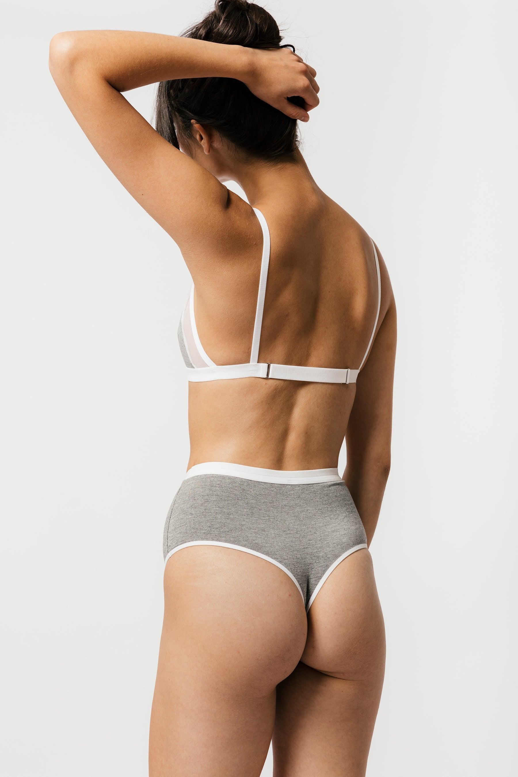 High Waist Thong in Grey