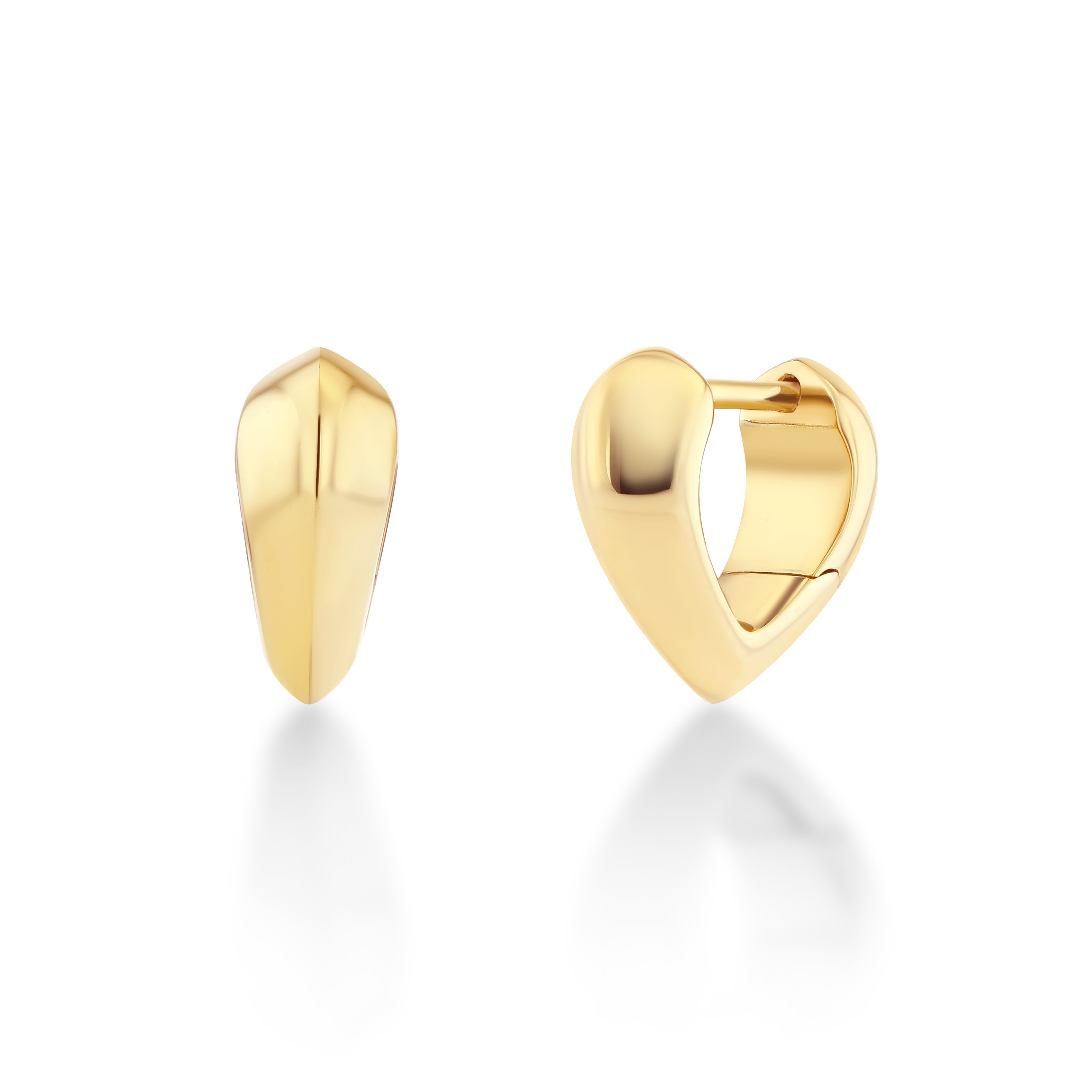 Mini Heart Shaped Crescent Huggie