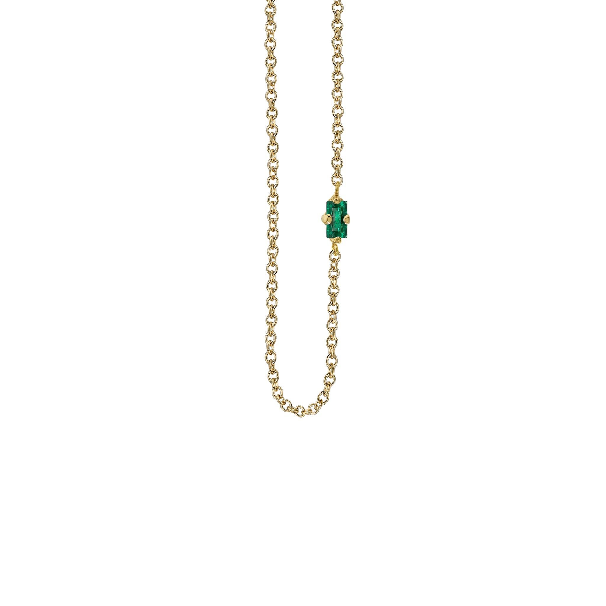 Emerald Floating Necklace