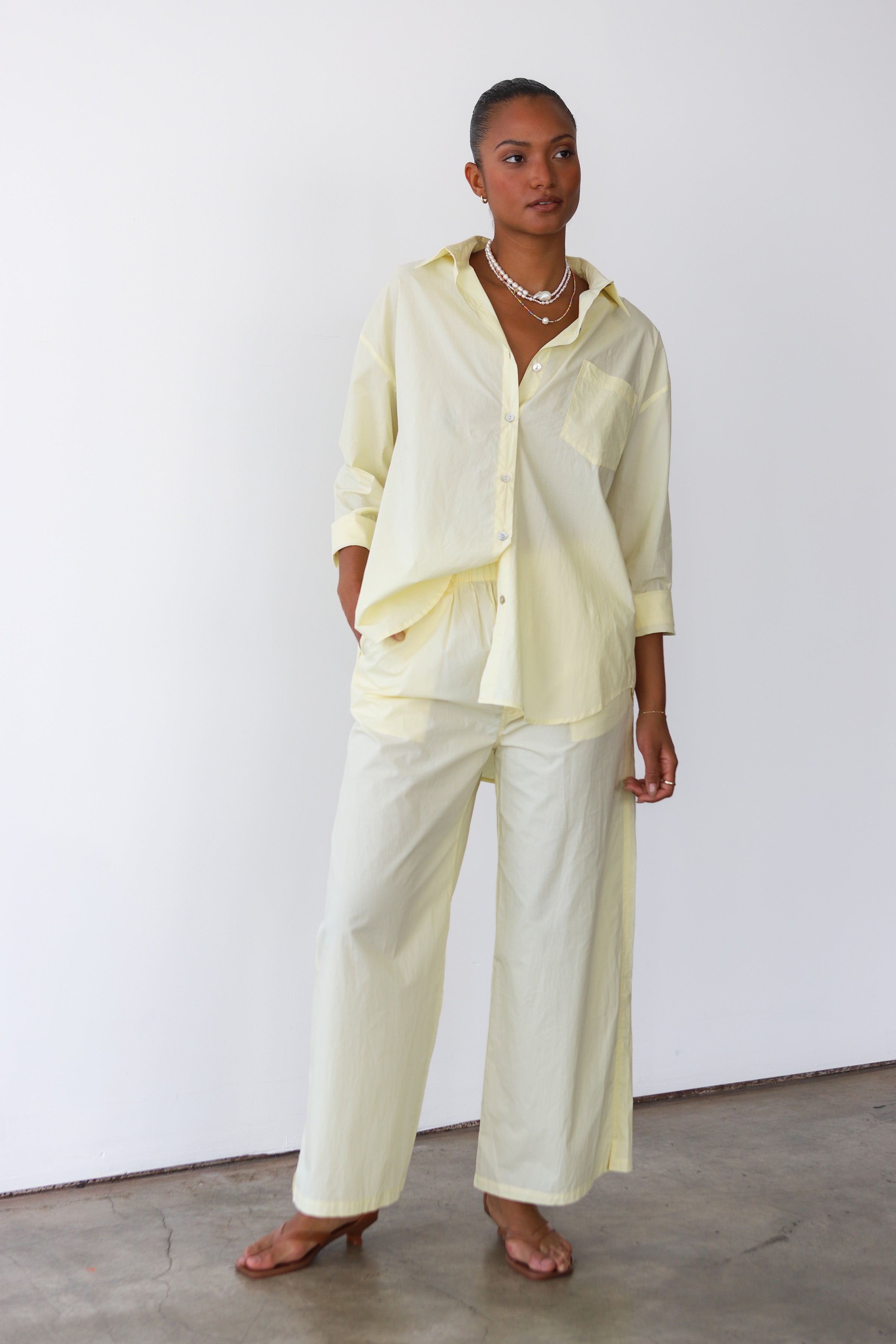The Poplin Boxer Pant - Butter