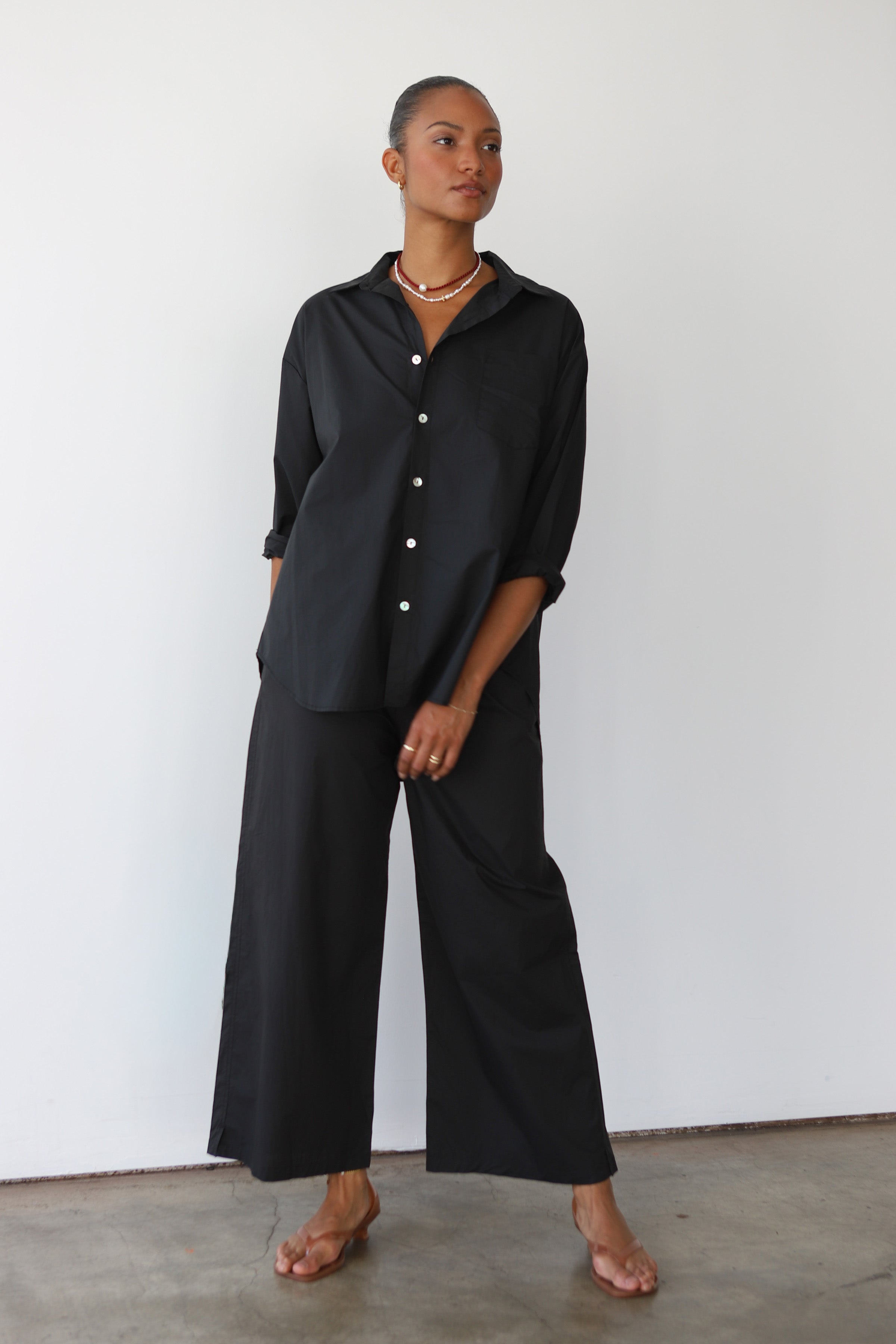 The Poplin Boxer Pant - Black