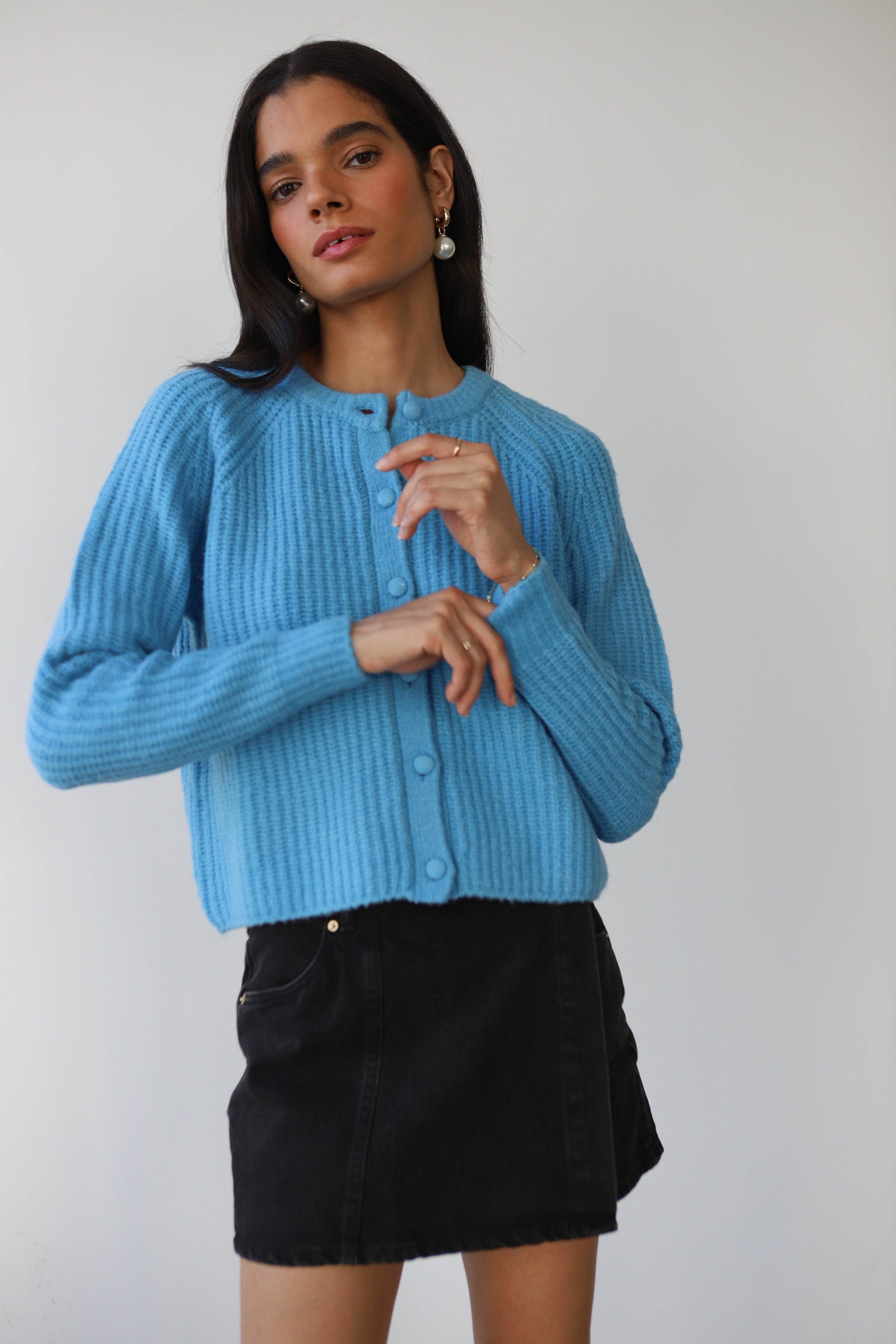 Poppy Cardigan - Capri Blue