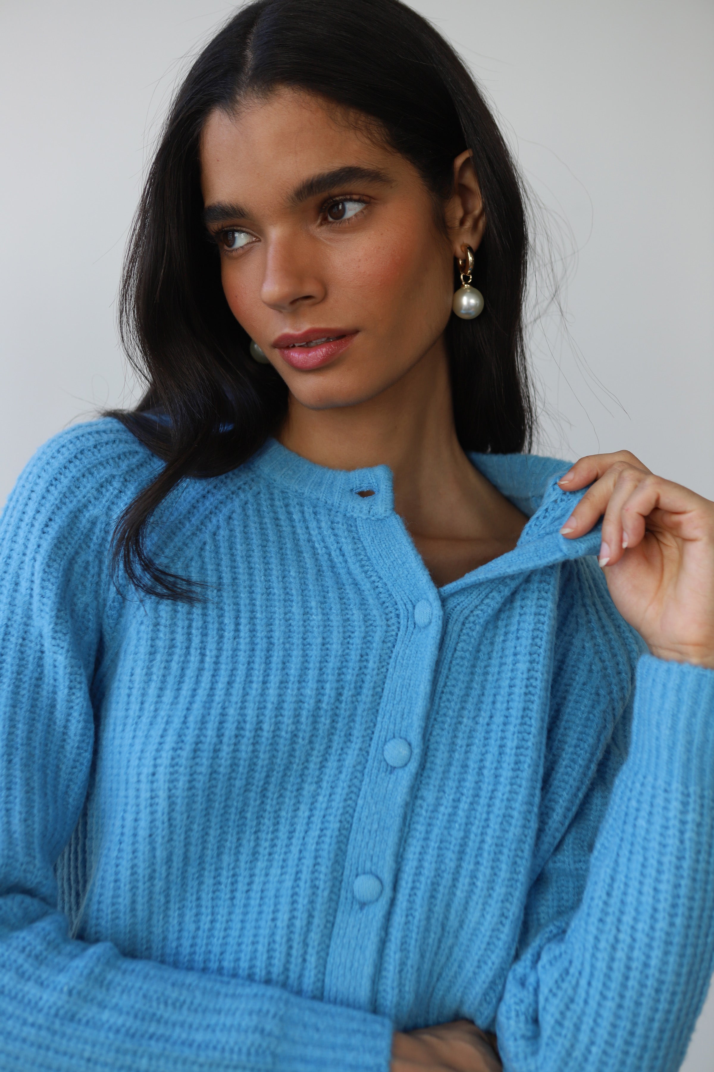 Poppy Cardigan - Capri Blue