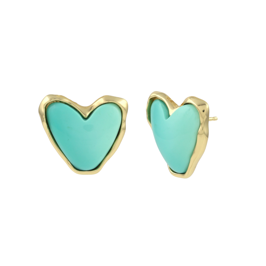 Rose Heart Earrings