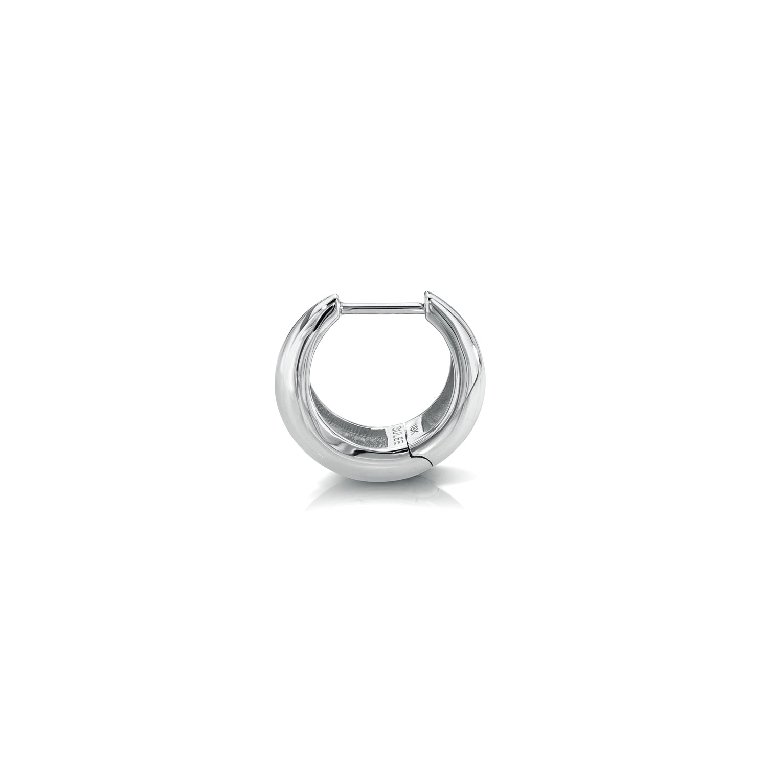 6.5MM TAPERED WHITE GOLD HOOP