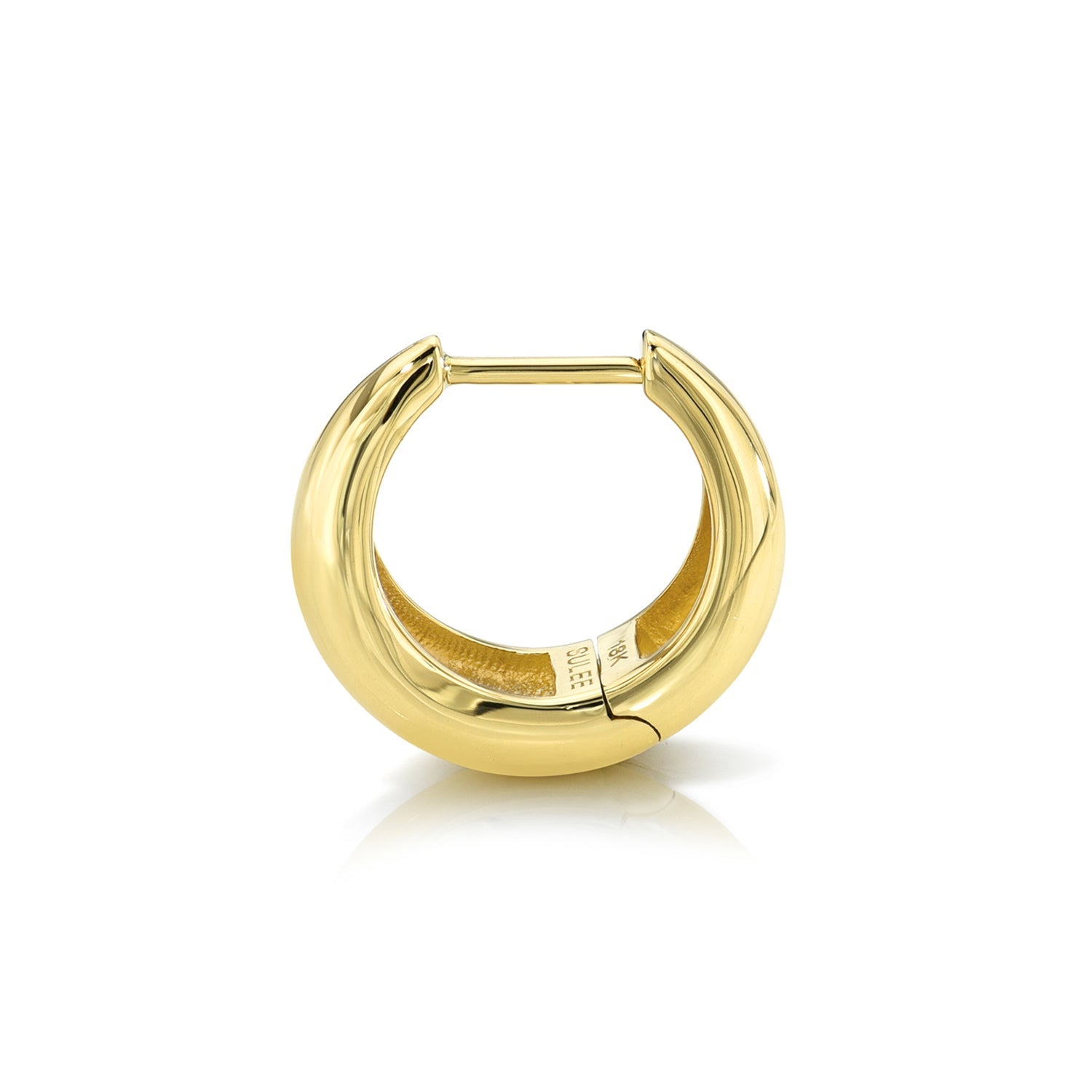 9.5MM TAPERED YELLOW GOLD HOOP