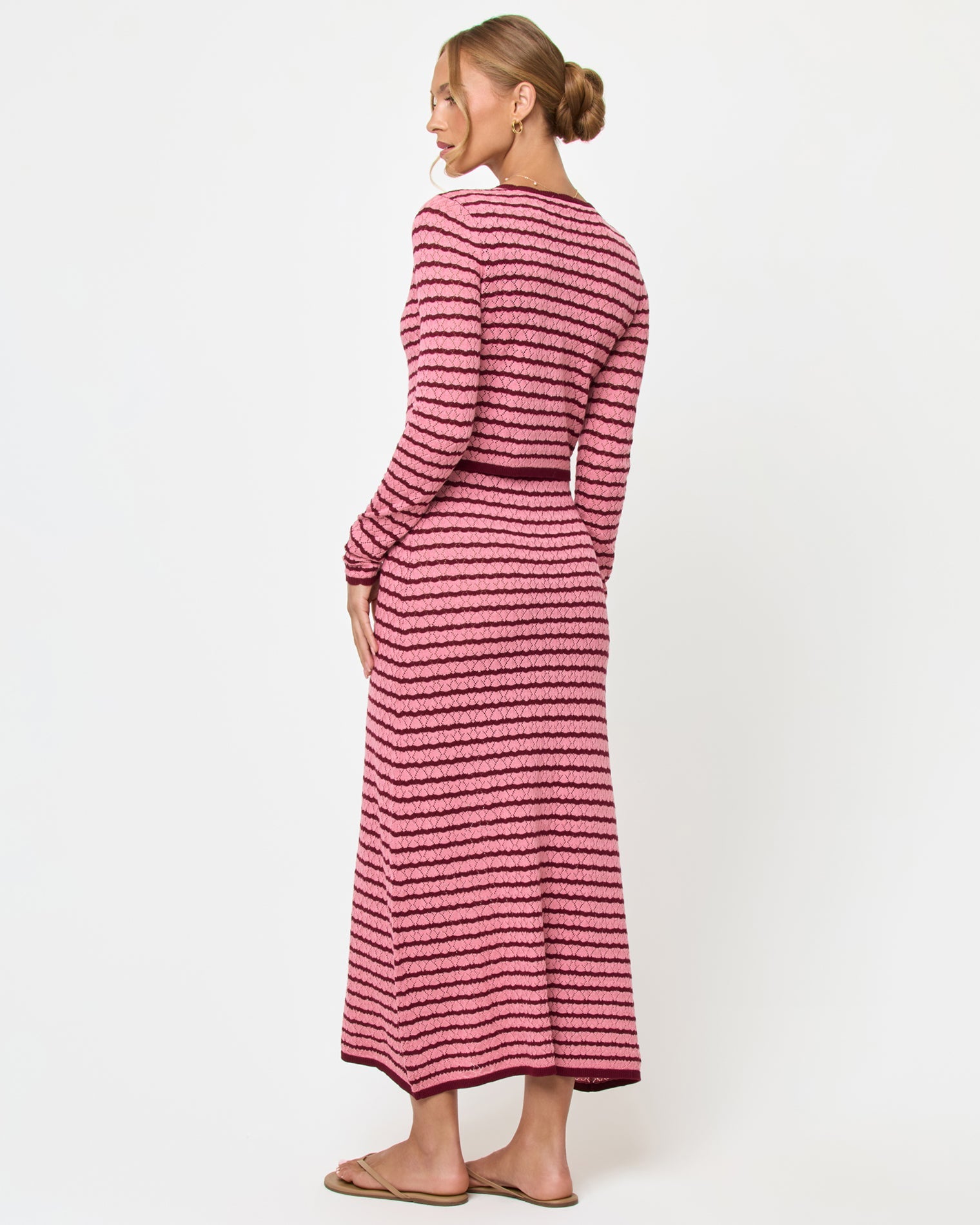 Rosalie Cardigan - Strawberry Stripe