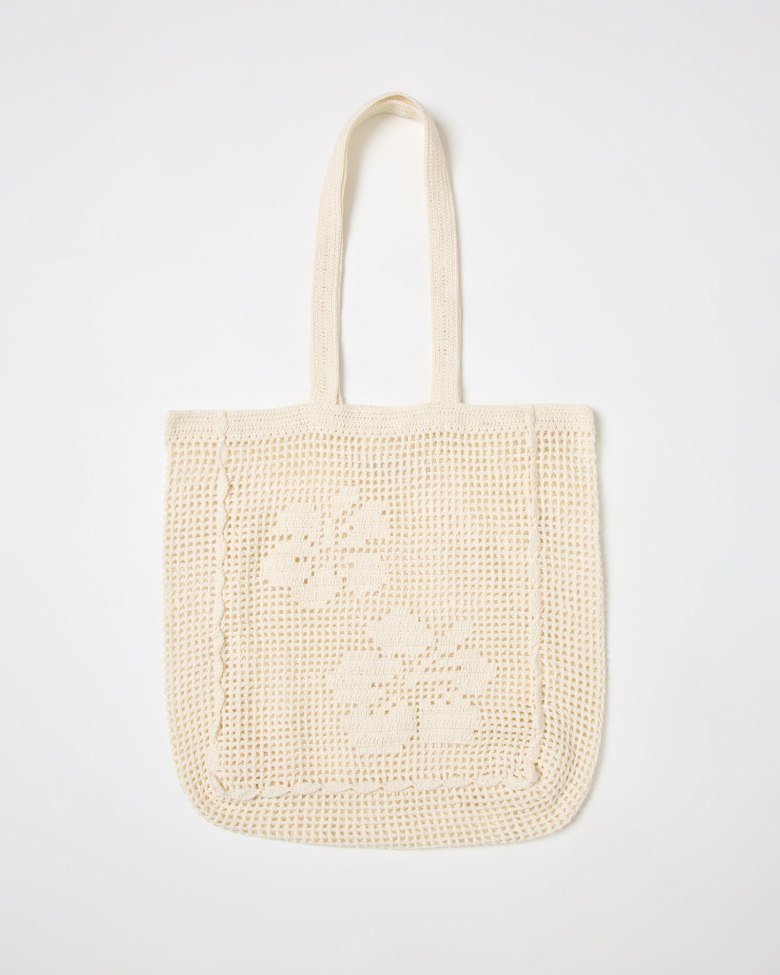  Cream | Badge:New Arrival_#B2AC88_#ffffff'
LSPACE Island Time Tote in cream, off-model flat lay showing crochet design on white background.