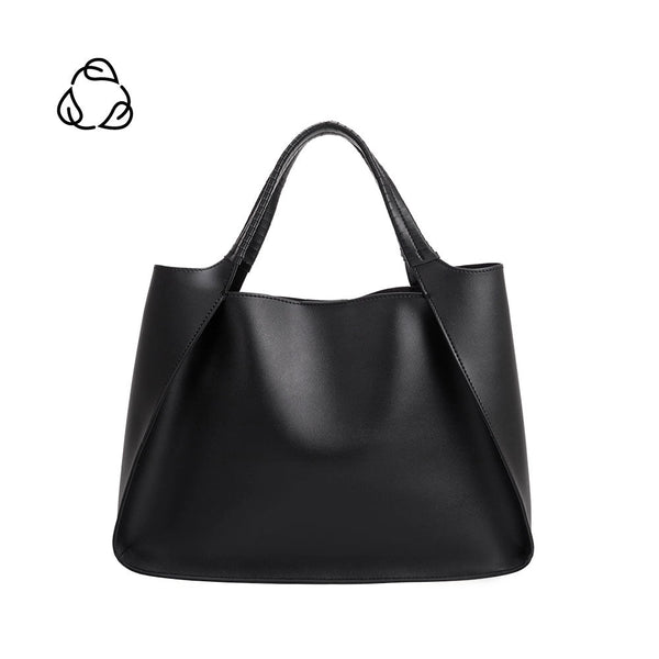 Megan Recycled Vegan Tote Bag in Black