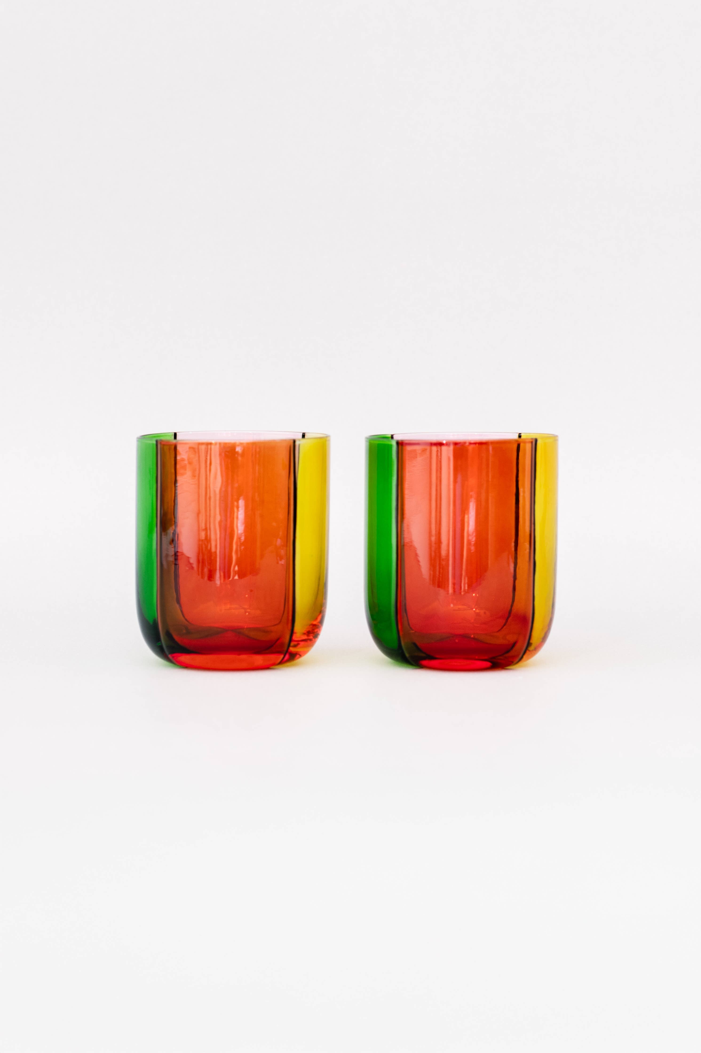 Colorblock Low Ball Glasses
