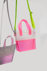 Pink & White VInyl Handbag