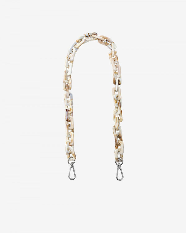 SQUARED CHAIN HANDLE - MILKY WHITE