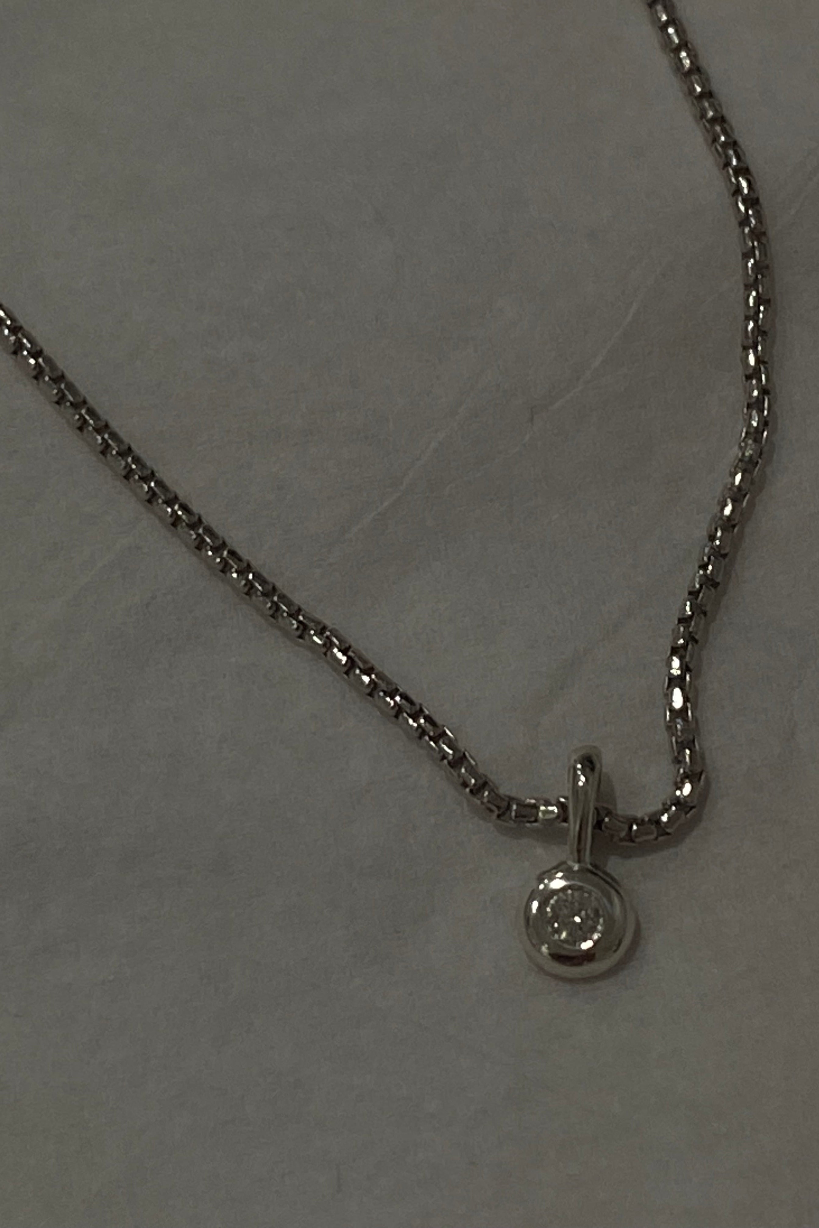 Petite Diamond Puff Necklace