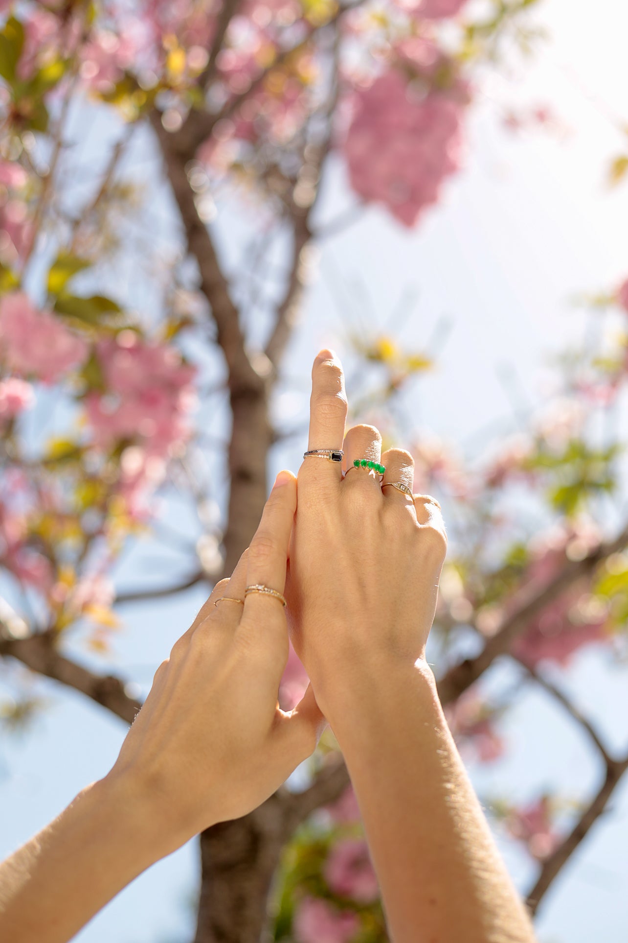 Mini Deco Point Ring - White Diamond