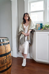 Satin Slip Dress in Eggshell