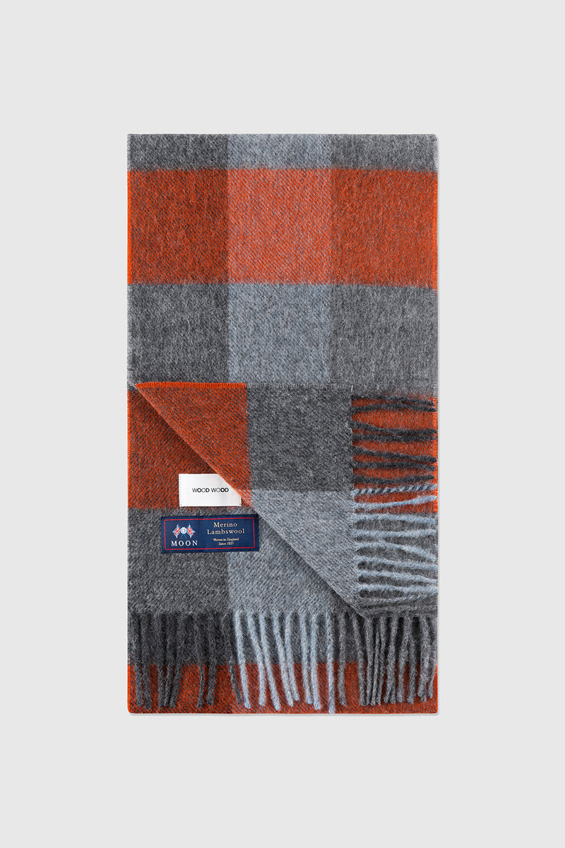 Karlo Check Scarf in Orange