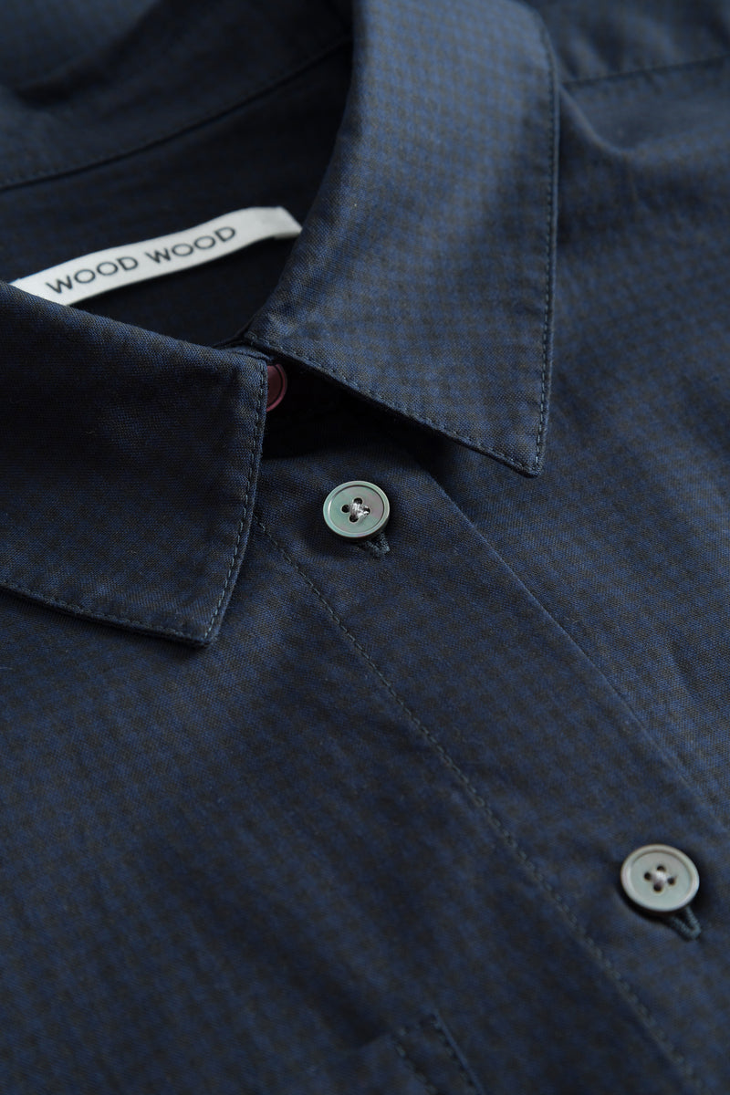 Bianca Gingham Dress in Navy