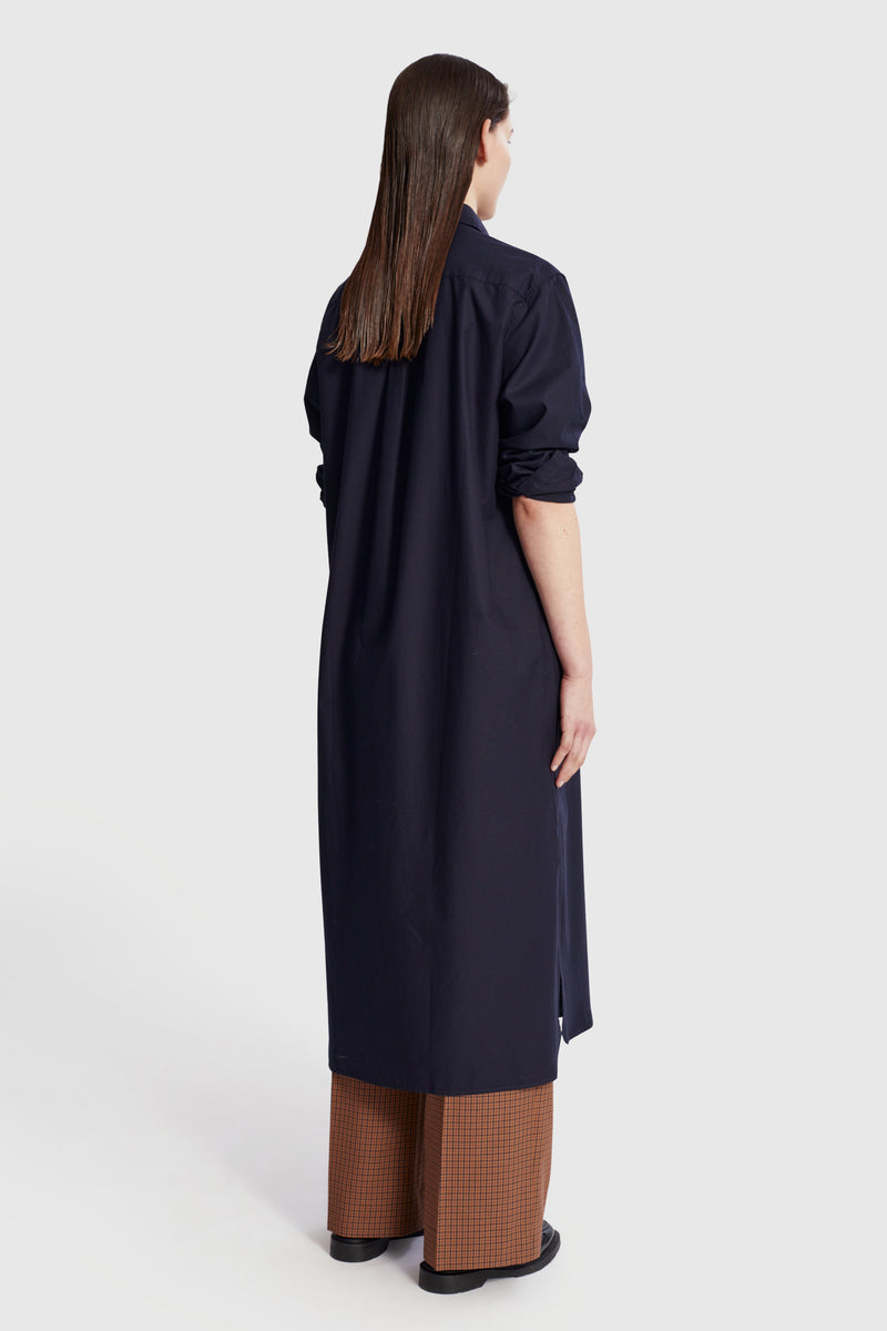 Bianca Gingham Dress in Navy