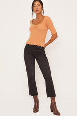 Everly Lettuce Edge Cinched Top