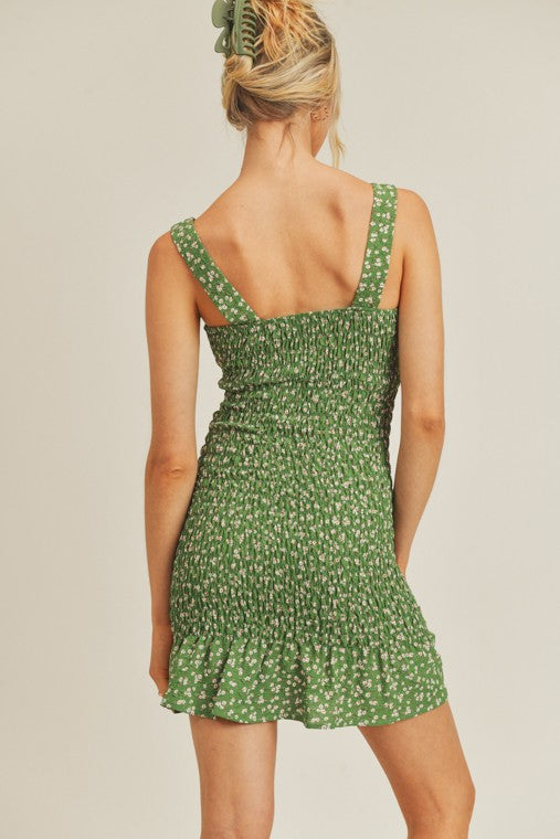 Holly Mini Dress in Green