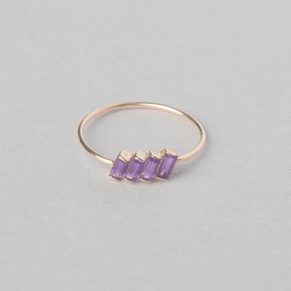 AMYTHIST BAGUETTE RING