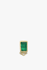 Emerald w/ Triple Diamond Stud