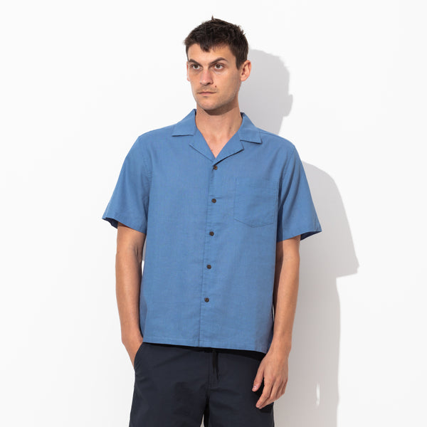 Brighton S/S Woven Shirt in Moon Light