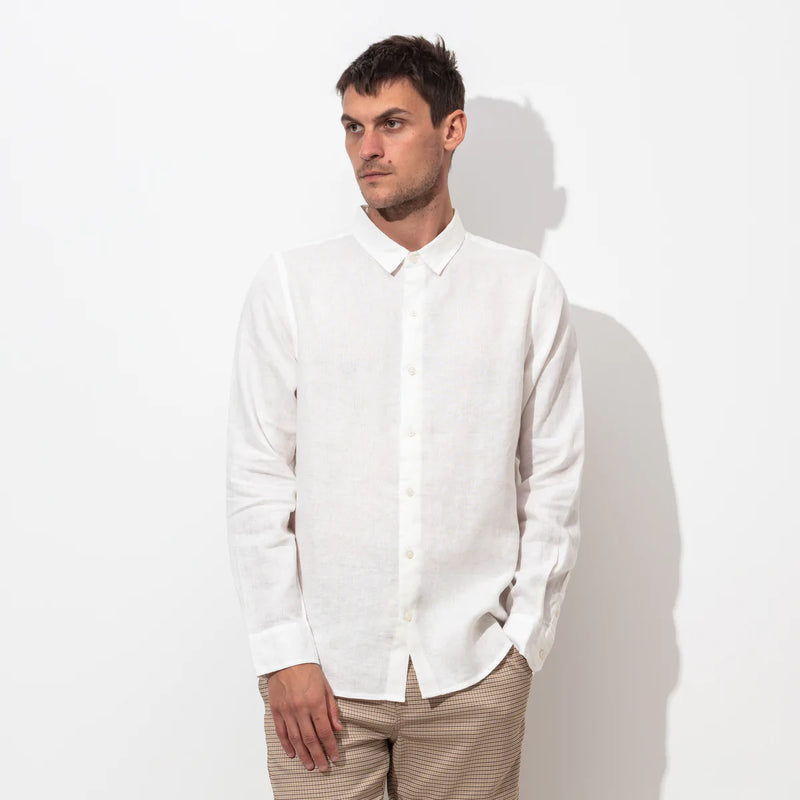 Hastings L/S Shirt in Off White