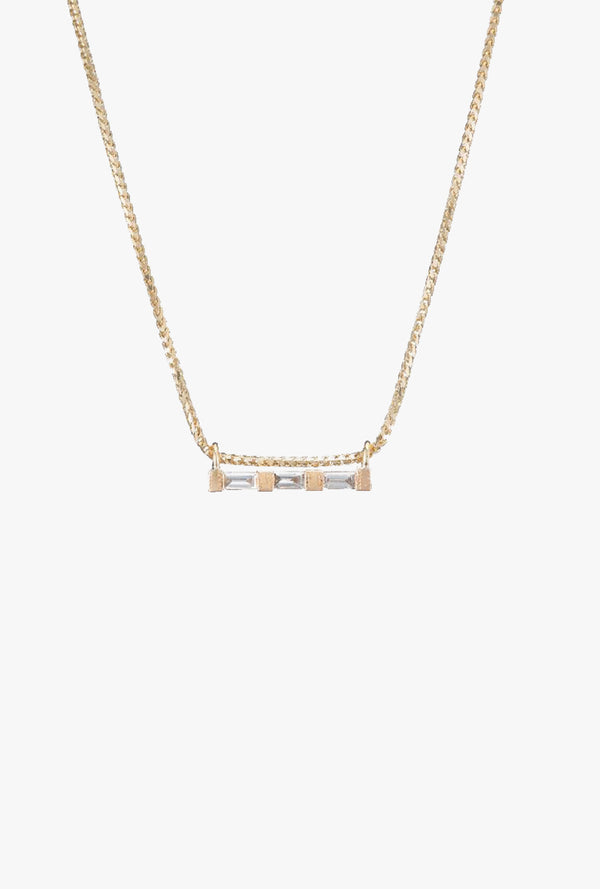 3 Baguette Necklace